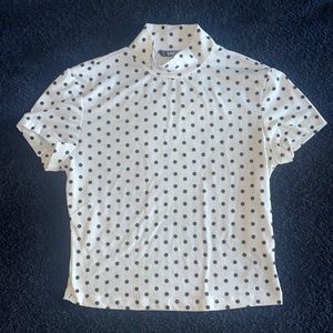 Polka Dot Black and White Crop Top